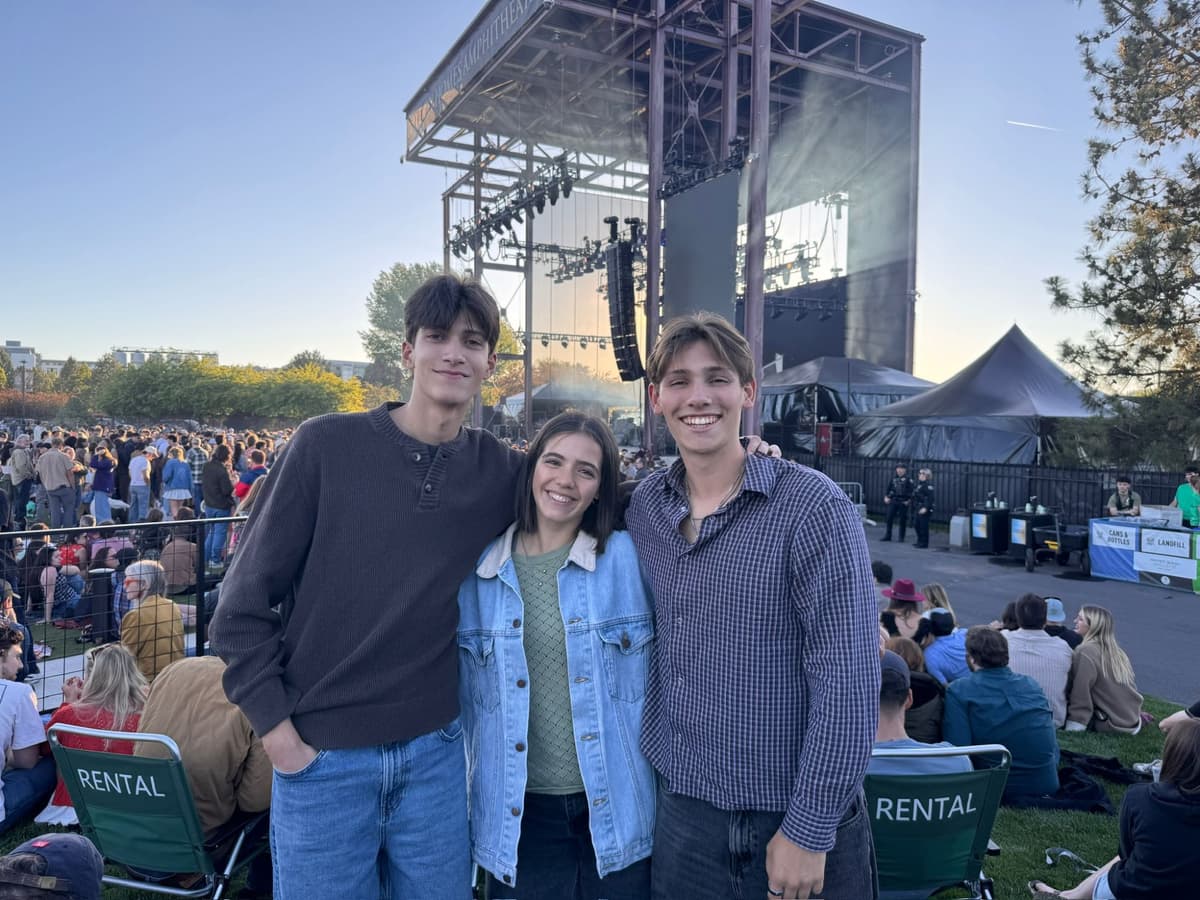 Isabella with her older brothers